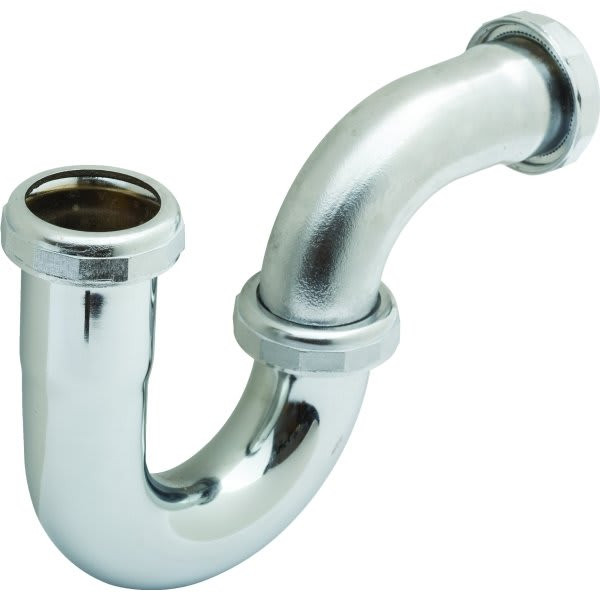 Brass Tubular J-Bend Repair Trap 1-1/4" X 1-1/4" Washer Connect 20-Gauge