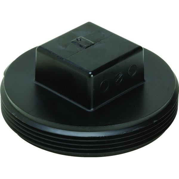 Abs Square Head Cleanout Plug, Fits 4" Nominal Pipe, Package Of 4