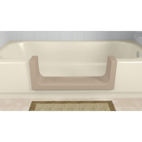 Cleancut Step-In Kit Converts Bathtub To Step-In Shower, Beige Wide Width