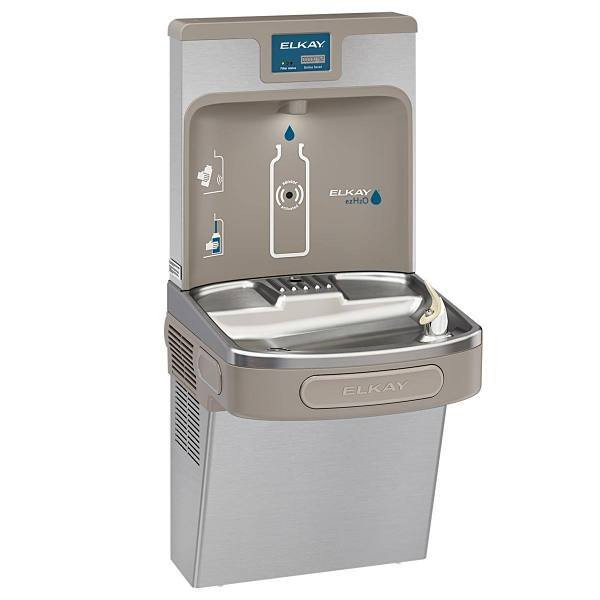 Elkay Single-Level Drinking Fountain With Bottle Filler, With Filter, Stainless Steel