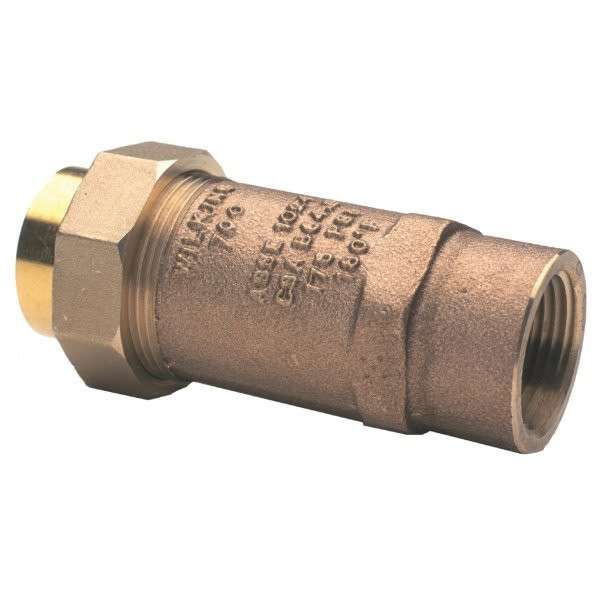 Zurn 34ufx34f-700xl - 3/4" Dual Check Valve, Female Npt Union Inlet