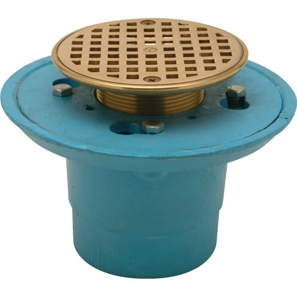Zurn Fd2254-Nh2 - 2" Cast Iron, Shower Drain With 4 1/4" /Strainer