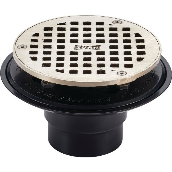 Zurn Fd2254-Ab2-R5 - 2" Abs Shower Drain With 5 3/16" , Adjustable, Nickel Top