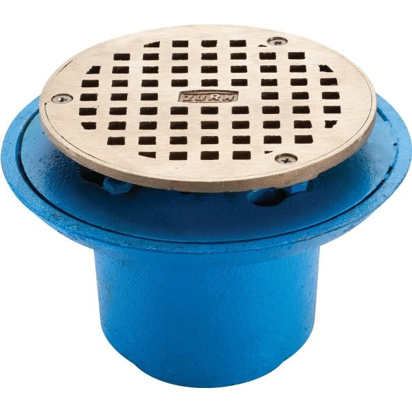 Zurn Fd2254-Nh2-R5 - 2" Cast Iron Shower Drain With 5" , Nickel Bronze Top