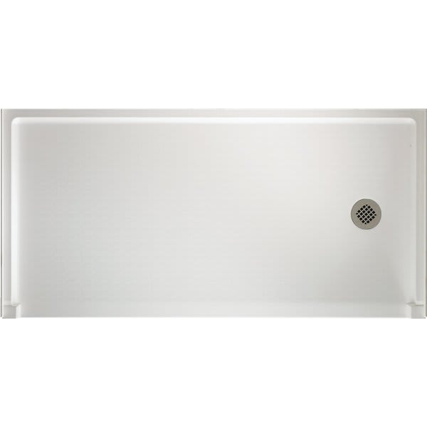 Swan Veritek Barrier-Free Shower Floor Right Drain White Fiberglass