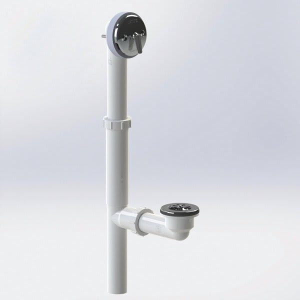 Watco Quick Adjust Bath Waste Plastic Tubular Trip-Lever White Pvc Pb