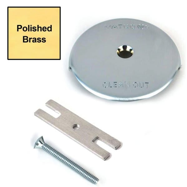 Watco Bathtub 1-Hole Overflow Plate To Retrofit 1 Or 2 Hole Existing Pb