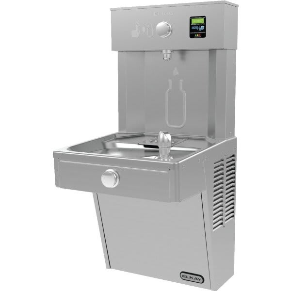 Elkay Ezh2o Bottle Filling Station And Single Cooler, Filtered, 8 Gph, Ss