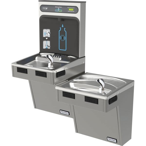 Halsey Taylor Bottle Filling Station And Ada Cooler, Nonfiltered, 8gph, Platnm