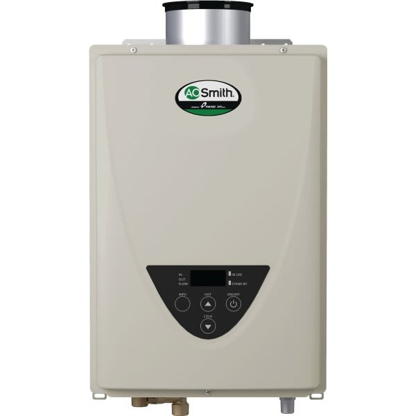 A. O. Smith Indoor Noncondensing 190k BTU Ng/LP Convertble Tankless Water Heater