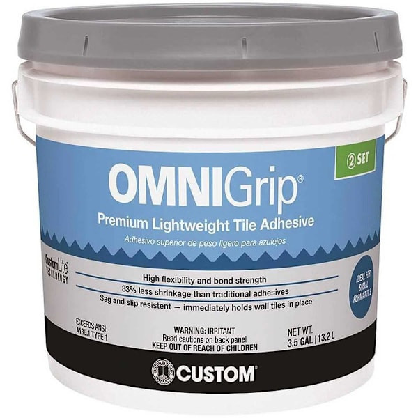 Custom Building Products Omnigrip 3.5 Gal, Maximum Strength Adhesive
