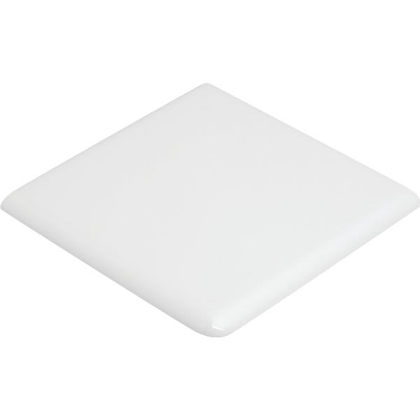 Daltile Double Bullnose Corner Ceramic Tile, 4-1/4 X 4-1/4, White Semi-Gloss
