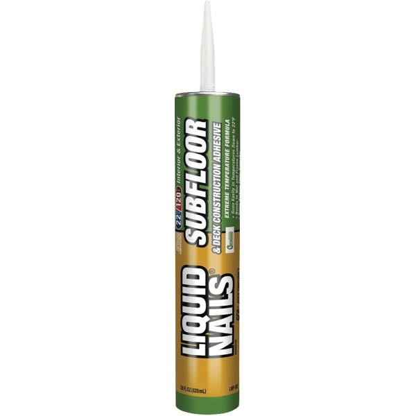 Liquid Nails 28 Oz Subfloor And Deck Construction Latex Adhesive, Case Of 12