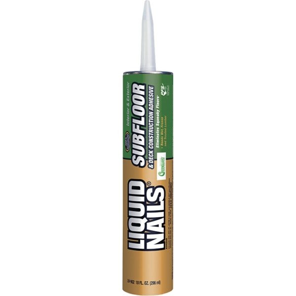 Liquid Nails 10 Oz Subfloor And Deck Construction Latex Adhesive, Case Of 24