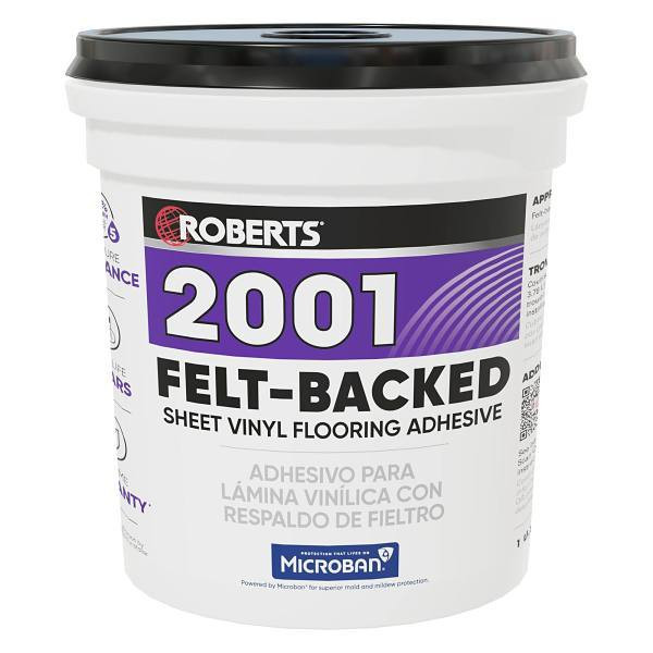 Roberts Felt-Backed Sheet Vinyl Flooring Adhesive, 1 Gallon (3.78 L)