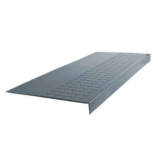 Roppe 12 X 48 St Blue Raised Circular Rubber Sq. Nose Stair Tread 48983P177