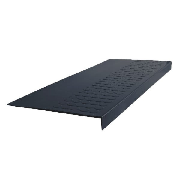 Roppe 12 X 8-1/2 Ft Black Circular Prof Rubber Square Nose Stair Tread