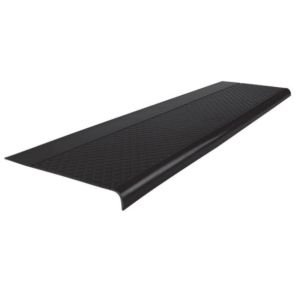 Roppe 12 X 4 Ft Black Diamond Rubber Round Nose Stair Tread
