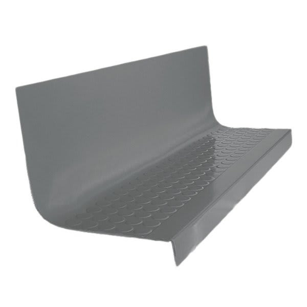 Roppe 20 X 4 Ft Dk Gry Raised Circular Rubber Square Nose Stair Tread