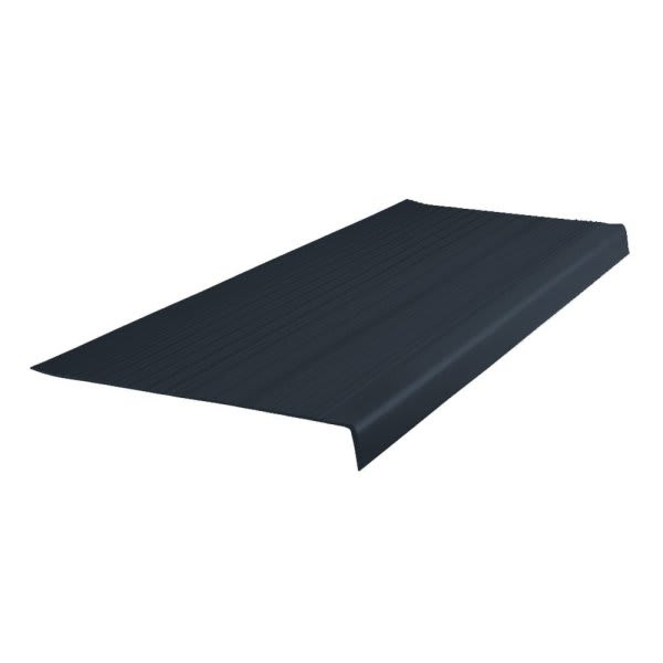 Roppe 12-1/2 X 6 Ft Black Hd Ribbed Vinyl Square Nose Stair Tread