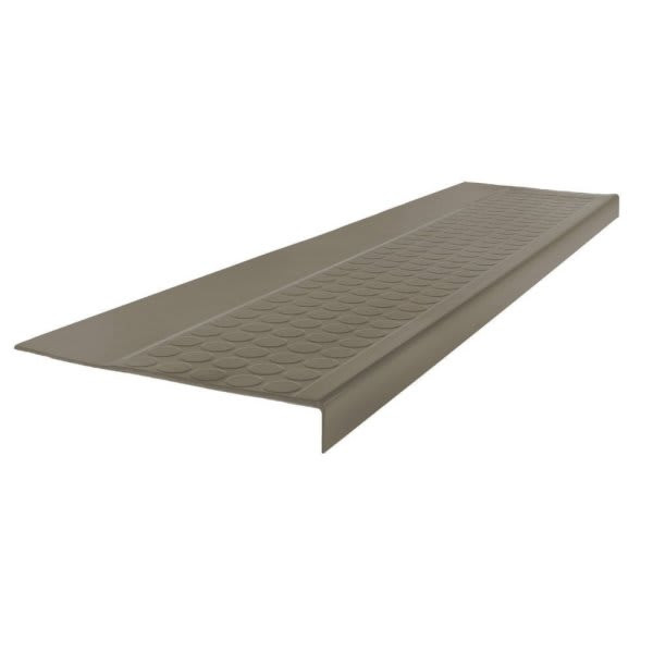 Roppe 12-1/2 X 6 Ft Lunar Dust Low Circular Rubber Square Nose Stair Tread