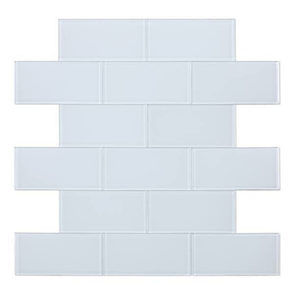 Inoxia Speedtiles Chianti White 11.57" X 11.34" Glass Wall Tile, Case Of 6 IG200CHI054/BX6