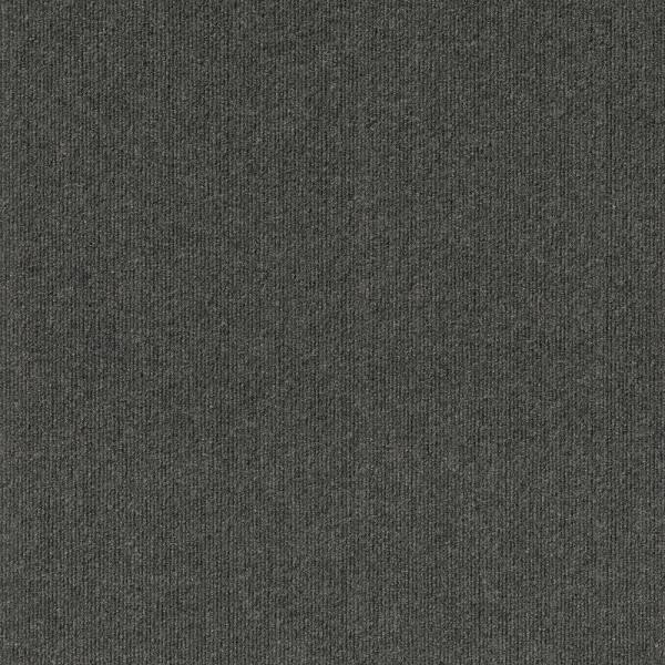 Foss Floors Premium Self-Stick Ridgeline Black Ice Carpet Tiles, Case Of 15