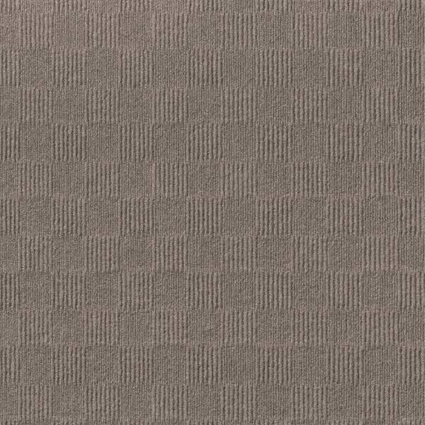 Foss Floors Premium Self-Stick Crochet Taupe Carpet Tiles, Case Of 15