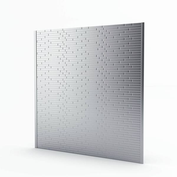 Inoxia Speedtiles Linox 29.61 In. X 30.75 In. Metal Self-Adhesive Backsplash (Stainless Steel)