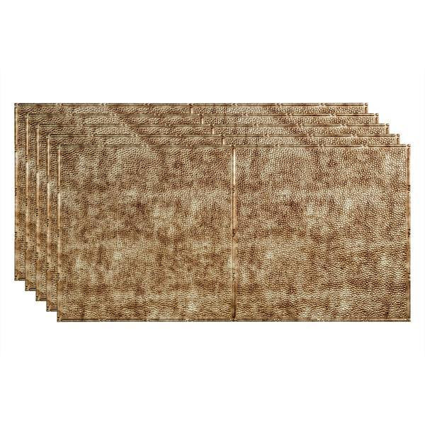 Fasade 2'X4' Border Fill Glue Up Ceiling Panel, Bermuda Bronze, Package Of 5