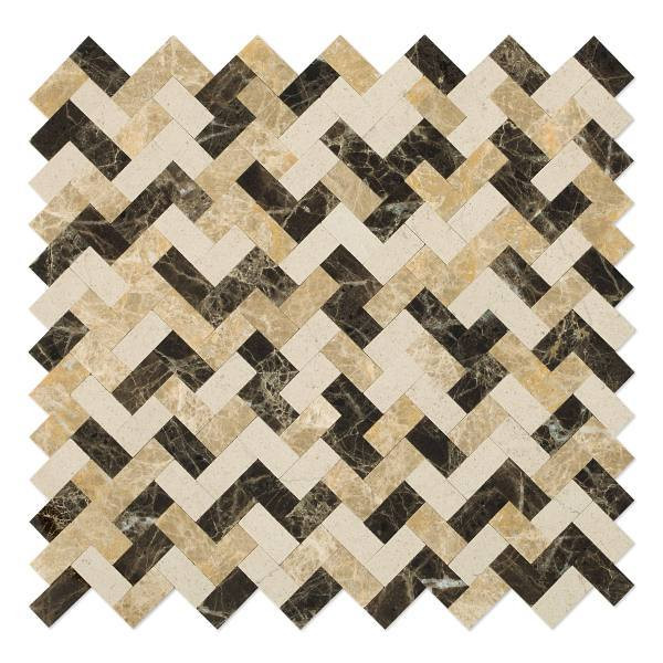 Inoxia Speedtiles Trail Mixed Browns 12.09"X11.65" Stone Wall Tile, Case Of 12