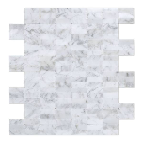 Inoxia Speedtiles Freezy White 11.42" X 11.57" Stone Wall Tile, Case Of 12