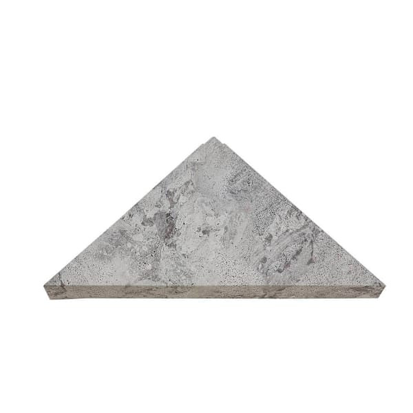 Palisade Vinyl Corner Shower Shelf, 14.56" X 7.12", Silver Lake