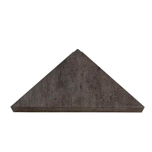 Palisade Vinyl Corner Shower Shelf, 14.56" X 7.12", Ashen Slate