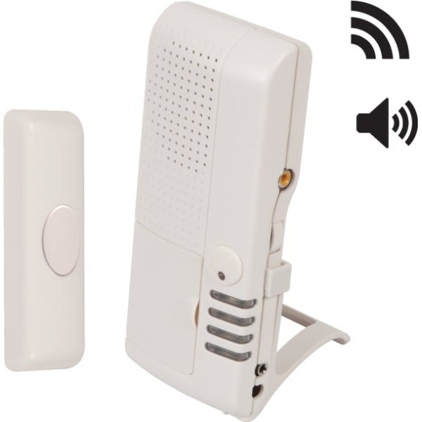 Safety Technology Wireless Doorbell Button Alert W/ Voice Receiver