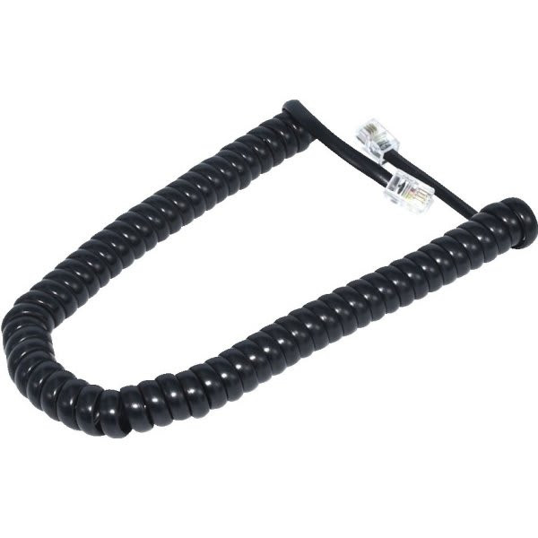 Adamax 7' Telephone Handset Cord, Black, Package Of 5