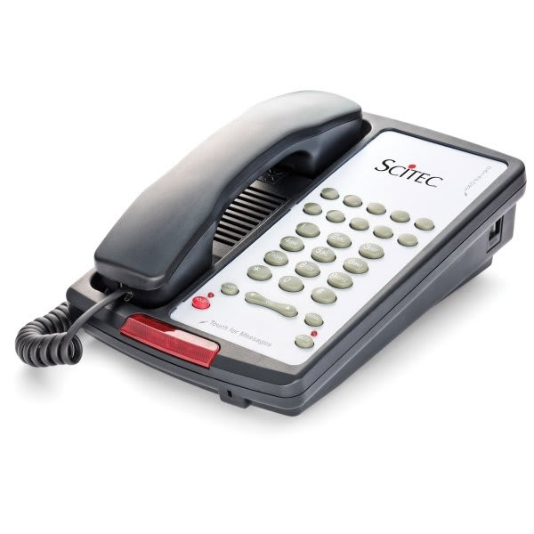 Aegis 10-08 Black 1-Line Hotel Phone With 10-Programmable Service Key
