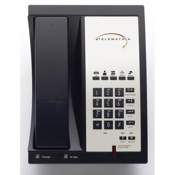 Telematrix 9600mwd5 Black 1-Line Cordless Speakerphone 9.5"