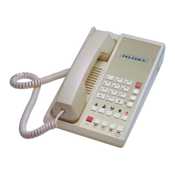 Teledex Ash Diamond L2s-5e 2-Line Speakerphone With 5-Guest Service Button