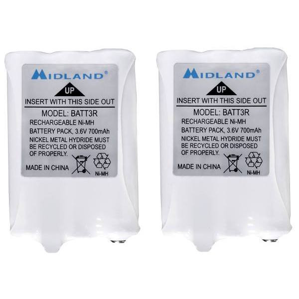 Midland X-Talker Lxt600bb Spare Battery Pack Package Of 2