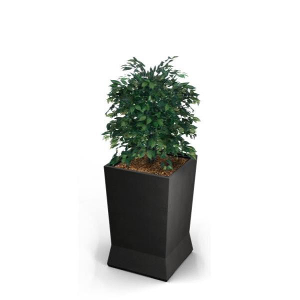 Commercial Zone Products Modtec Series Large Planter, 22x 22x37-1/8, Satin Gunmetal