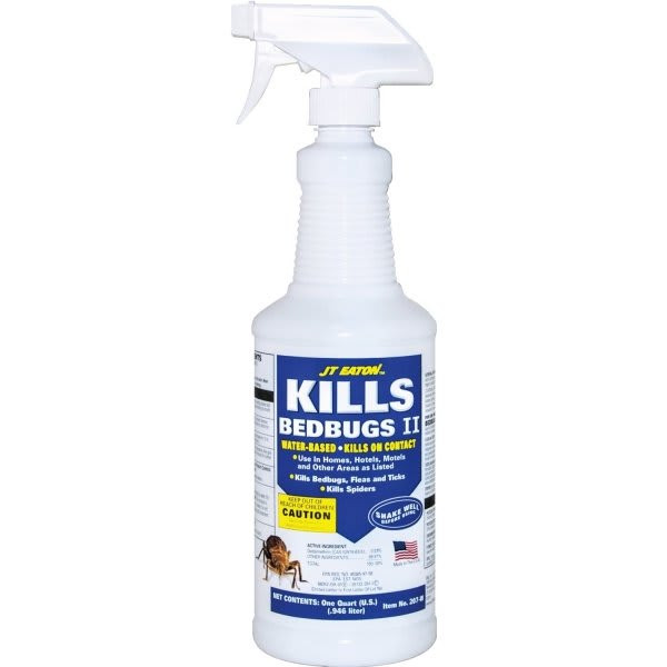 JT Eaton Kills Bedbugs II Spray, Water Base, Quart Bottle