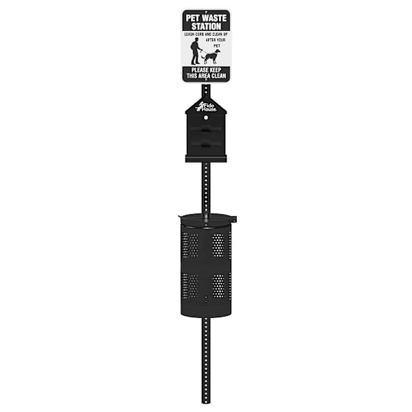 Fido House Black Pet Waste Station