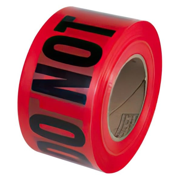 Radnor Red 2 Mil "Danger Do Not Enter" Barricade Tape 3" X 1000'