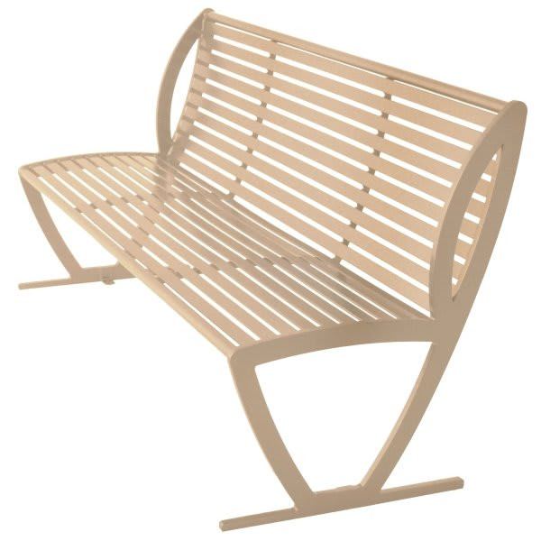 Ultrasite 6' Augusta Bench With Back, No Armrest - Beige