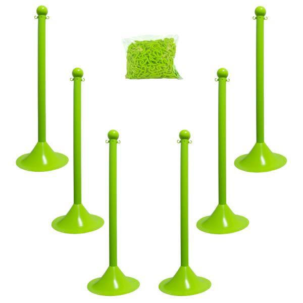 Mr. Chain Safety Green Light Duty Stanchion And Chain Kit