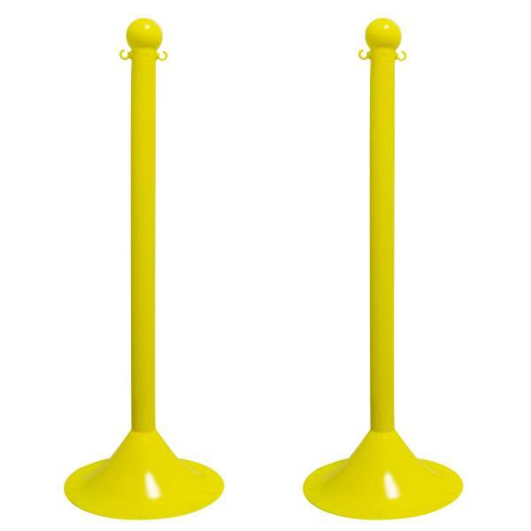 Mr. Chain Yellow Light Duty Stanchion Package Of 2