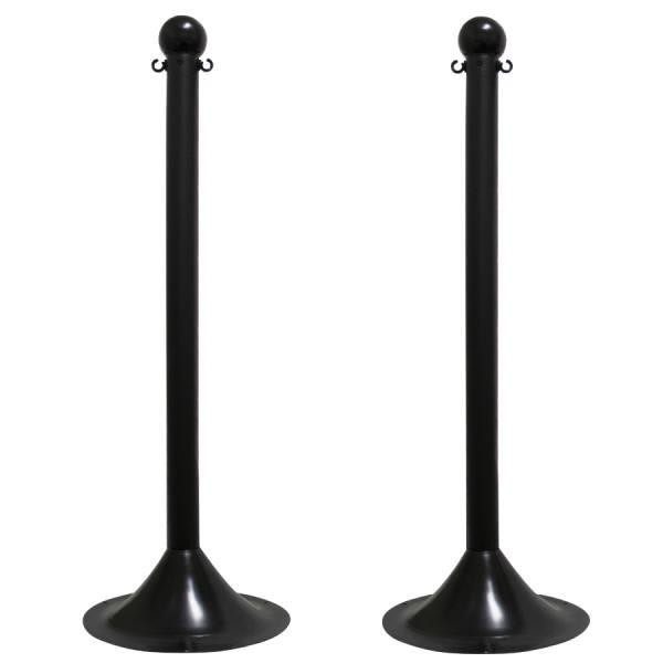 Mr. Chain Black Light Duty Stanchion Package Of 2