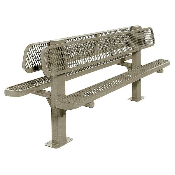 Ultrasite Diamond Beige Surface Mount Double Sided Bench 6'