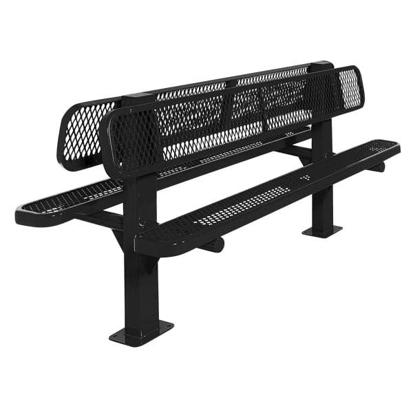 Ultrasite Diamond Black Surface Mount Double Sided Bench 6'